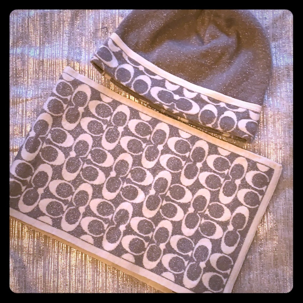 Coach winter hat and scarf set